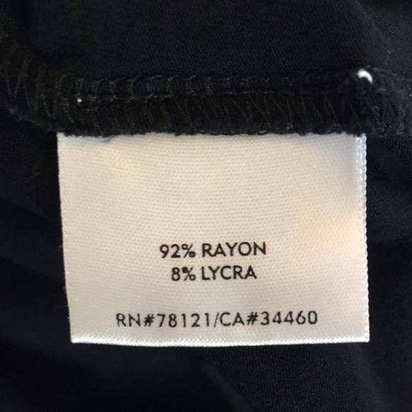 EILEEN FISHER | Solid Black Jersey Tunic Top 3/4 Length Sleeves - Picture 14 of 15